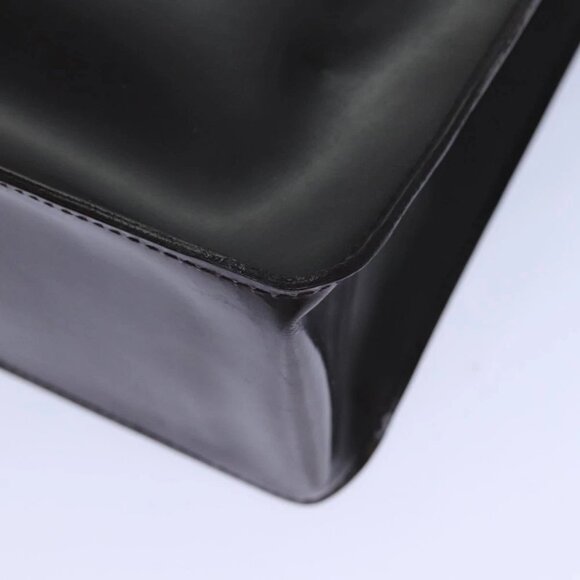 CHANEL COCO Mark Hand Bag Enamel Brown CC - Picture 9 of 15